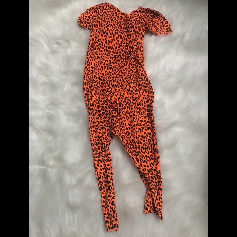 3T Orange Custom Cheetah Romper